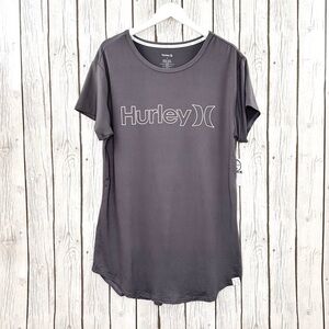 Hurley Sleep Shirt Women’s Size Medium Gray Soft & Cozy Short Sleeve NWT